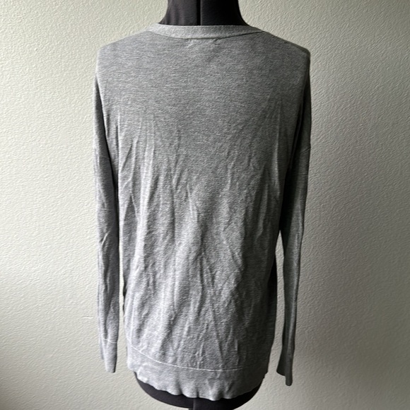 Halogen sweater gray cardigan size XS long sleeve button up preppy - Picture 5 of 9